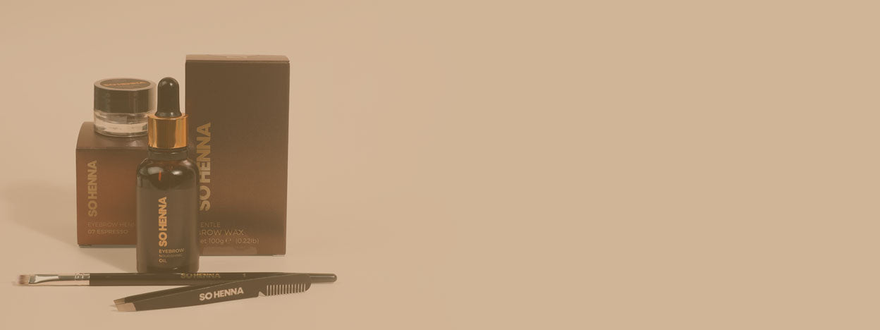 An Image of So Henna products used for Henna Brows