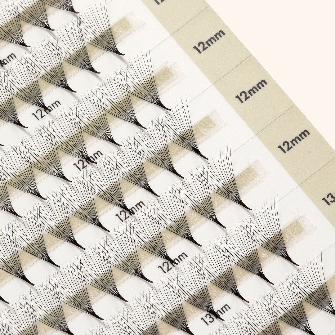 Best Narrow Premade Lash Fans Mayfair 14D 0.03 500 fans - Mixed Lengths, Best Eyelash Extensions Narrow Premade Lash Fans