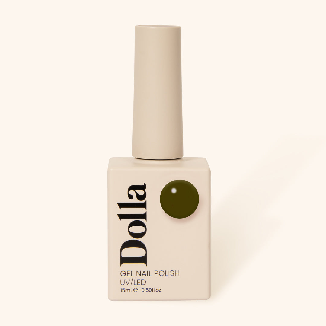 "Cocktail Olive" gel nail polish bottle
