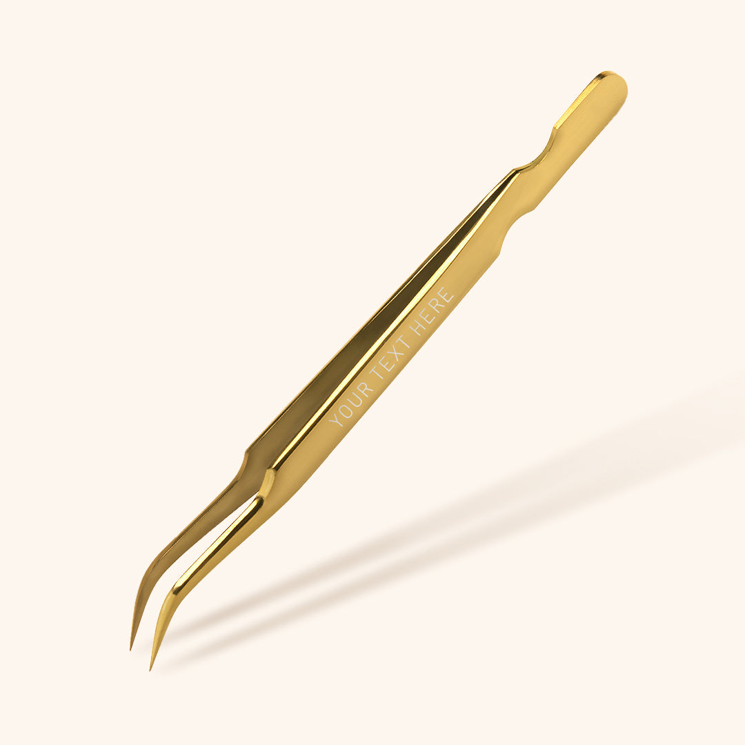 Engrave eyelash extension tweezers