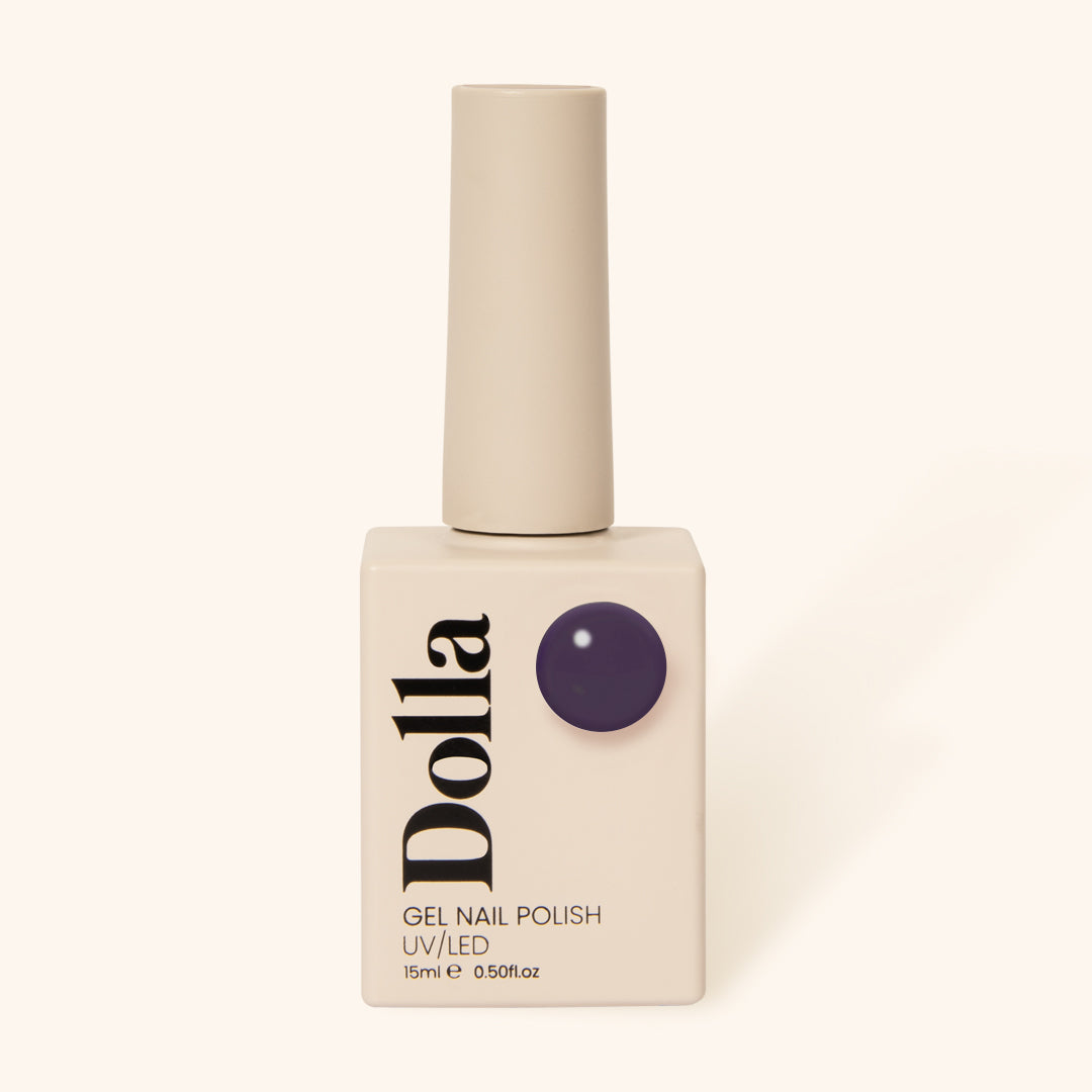 &quot;Dark Night / Nice Plums&quot; gel nail polish bottle