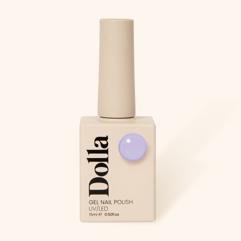 "Lilac Dreams / Pillow Talk" gel nail polish bottle