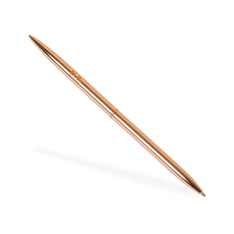 sleek rose gold ballpoint pen