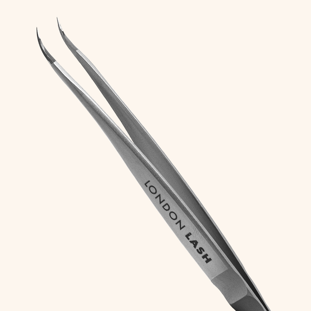Professional Petite Curved Tip Tweezers for effortless lash extension application