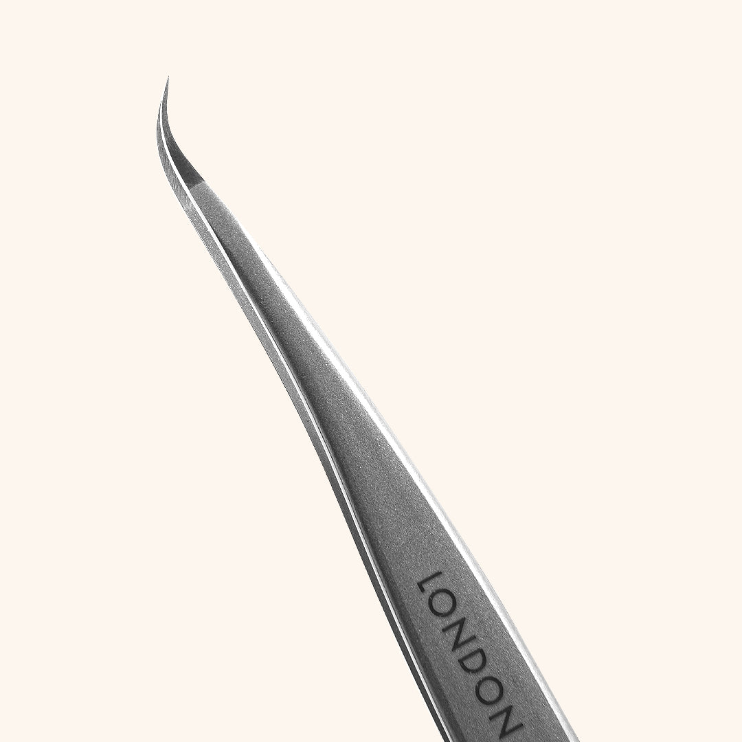 High-quality Petite Curved Tip Tweezers for Classic & Volume lash techniques