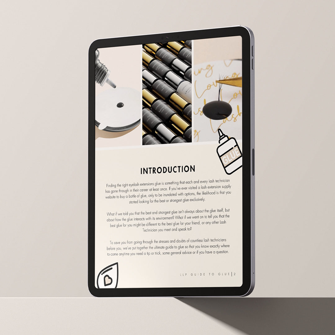 Lash extension glue ebook