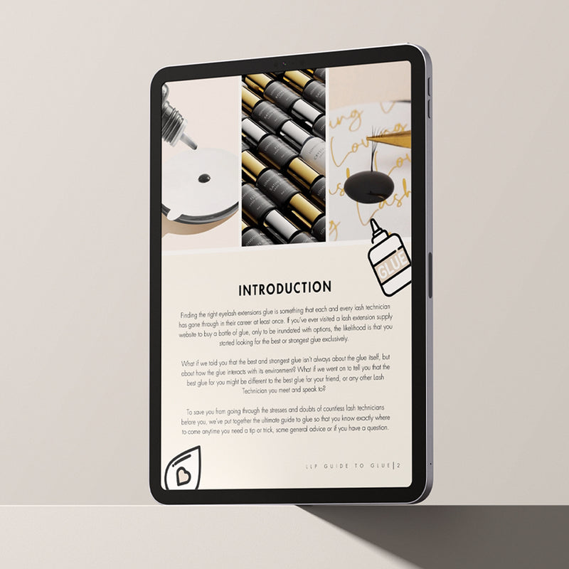 Lash extension glue ebook
