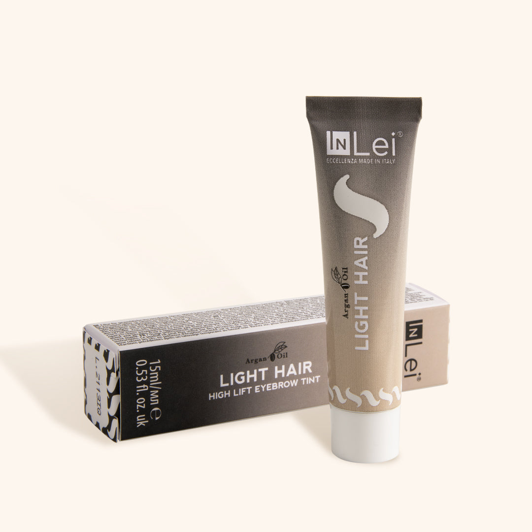 Lash and Brow light hair tint squeezable tube and box