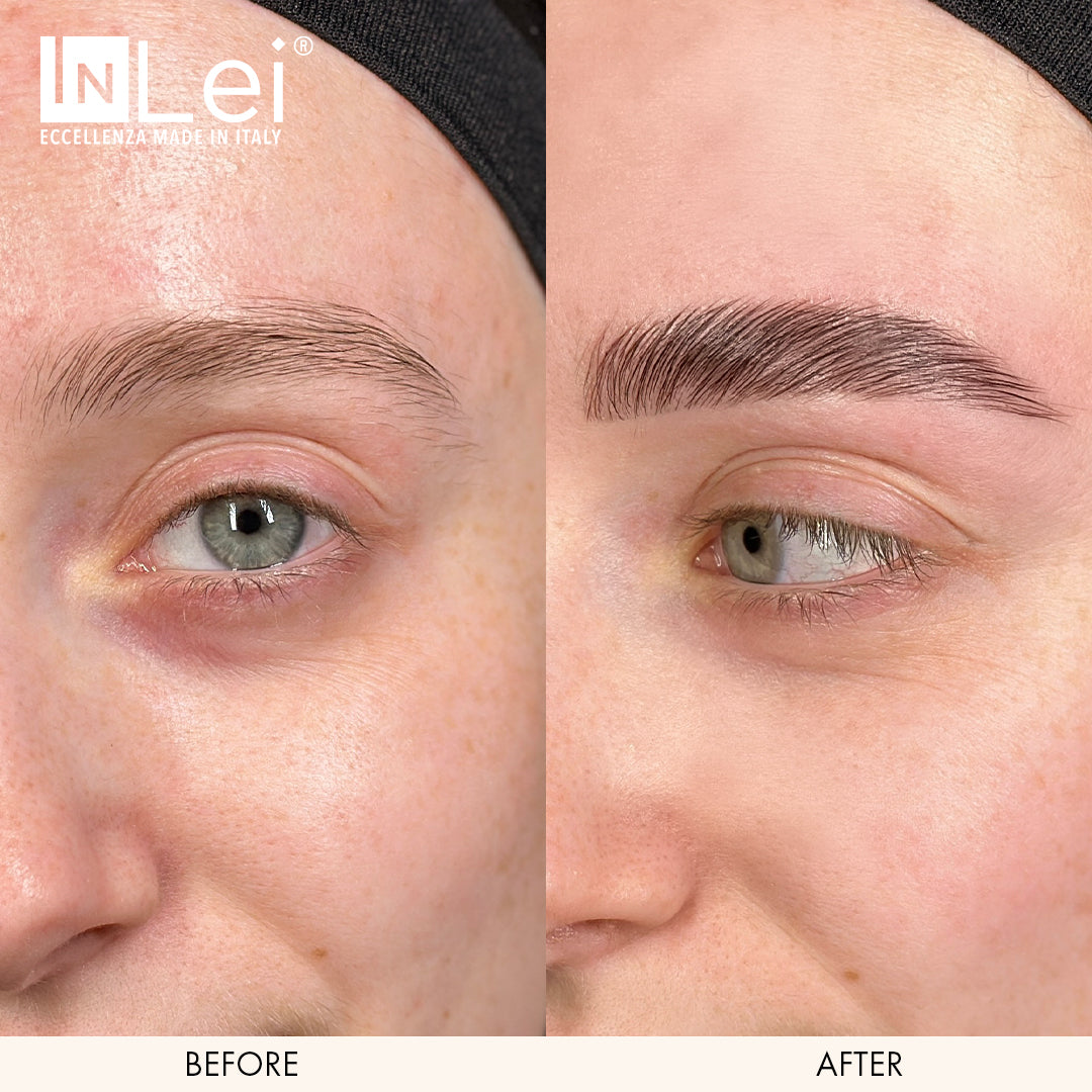 InLei® Brow Bomber brow lamination before and after