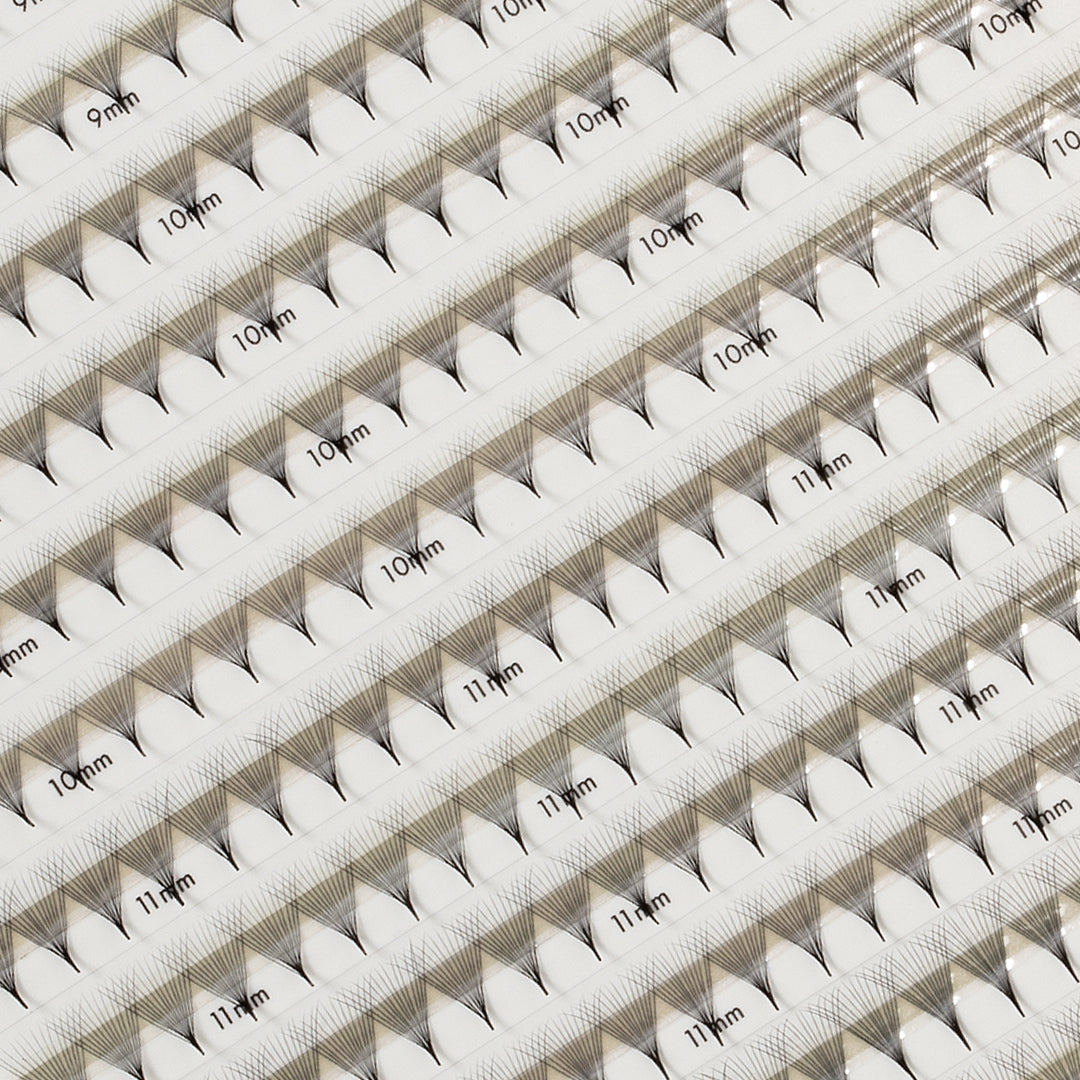 Best Narrow Premade Lash Fans Mayfair 14D 0.03 500 fans - Mixed Lengths, Best Eyelash Extensions Narrow Premade Lash Fans