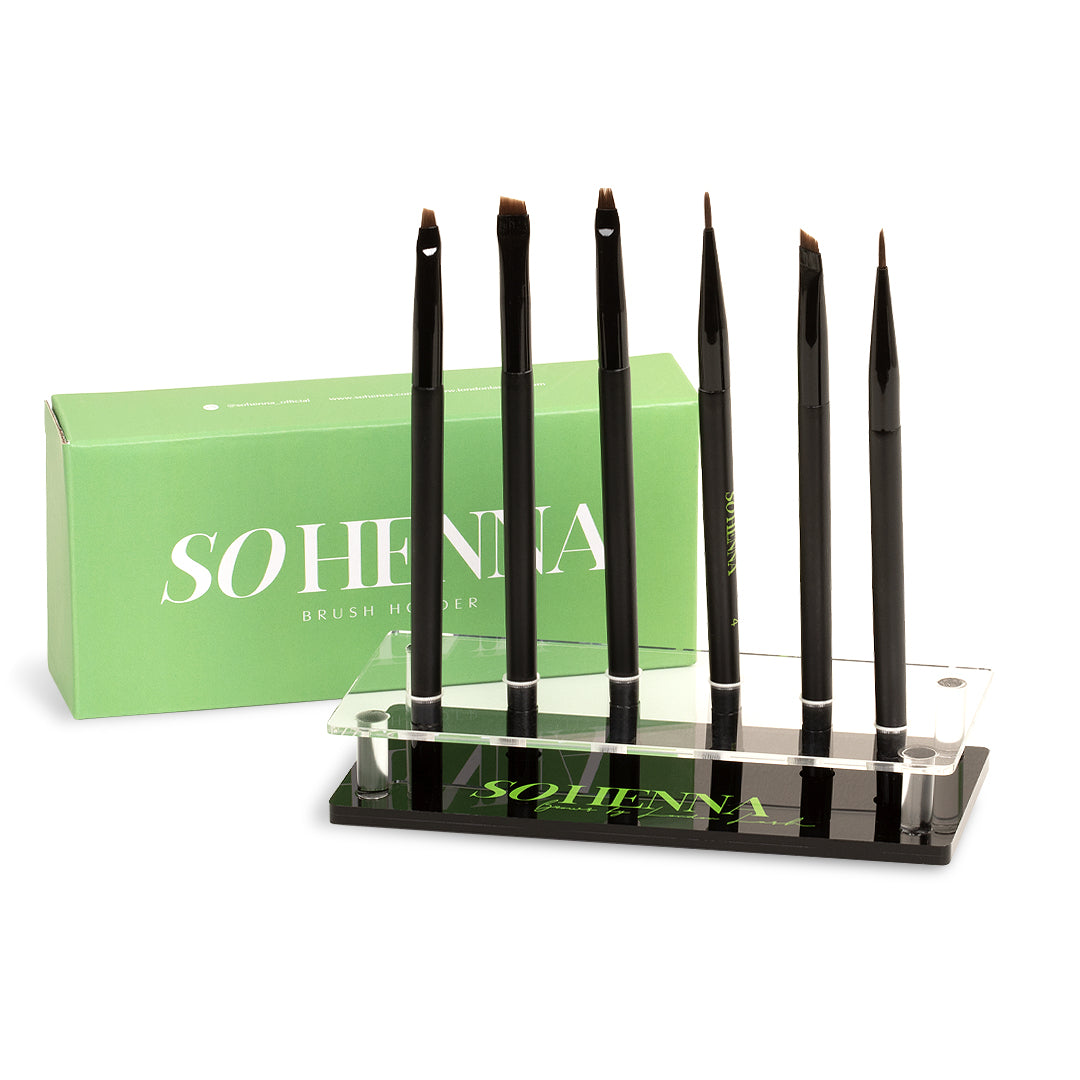 So Henna Brush Holder, brushes and box