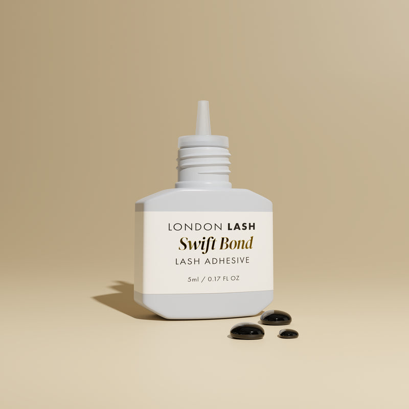 Swift Bond Eyelash Extension Glue - open bottle, Swift Bond Eyelash Extension Glue, the best lash extension glue, best eyelash extension glue, best lash extension adhesive, best lash adhesive, strong lash adhesive, best eyelash extensions adhesive 