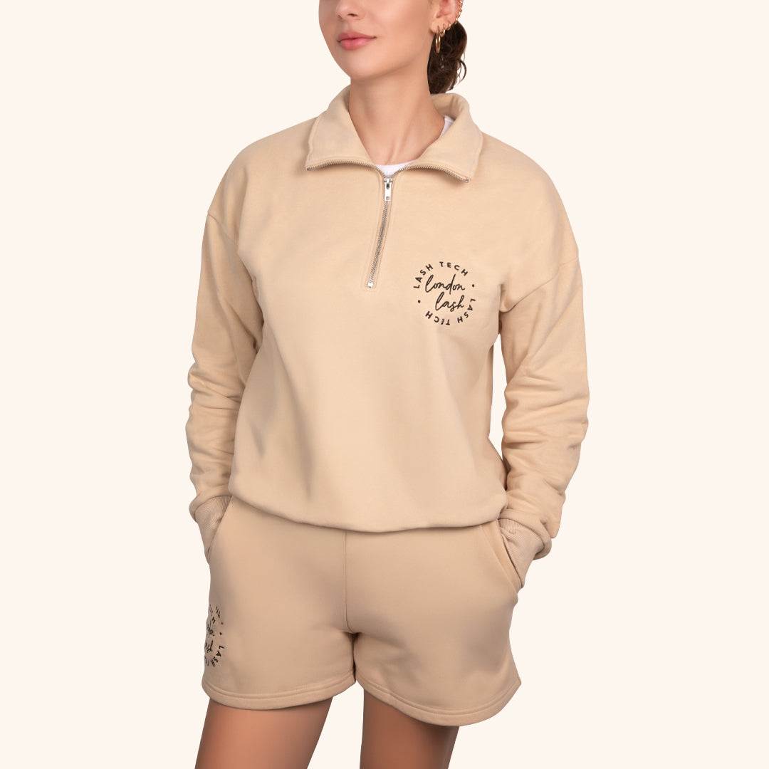 Beautiful London Lash Sweat Shorts for Lash Technicians, Best Lash Tech Uniform