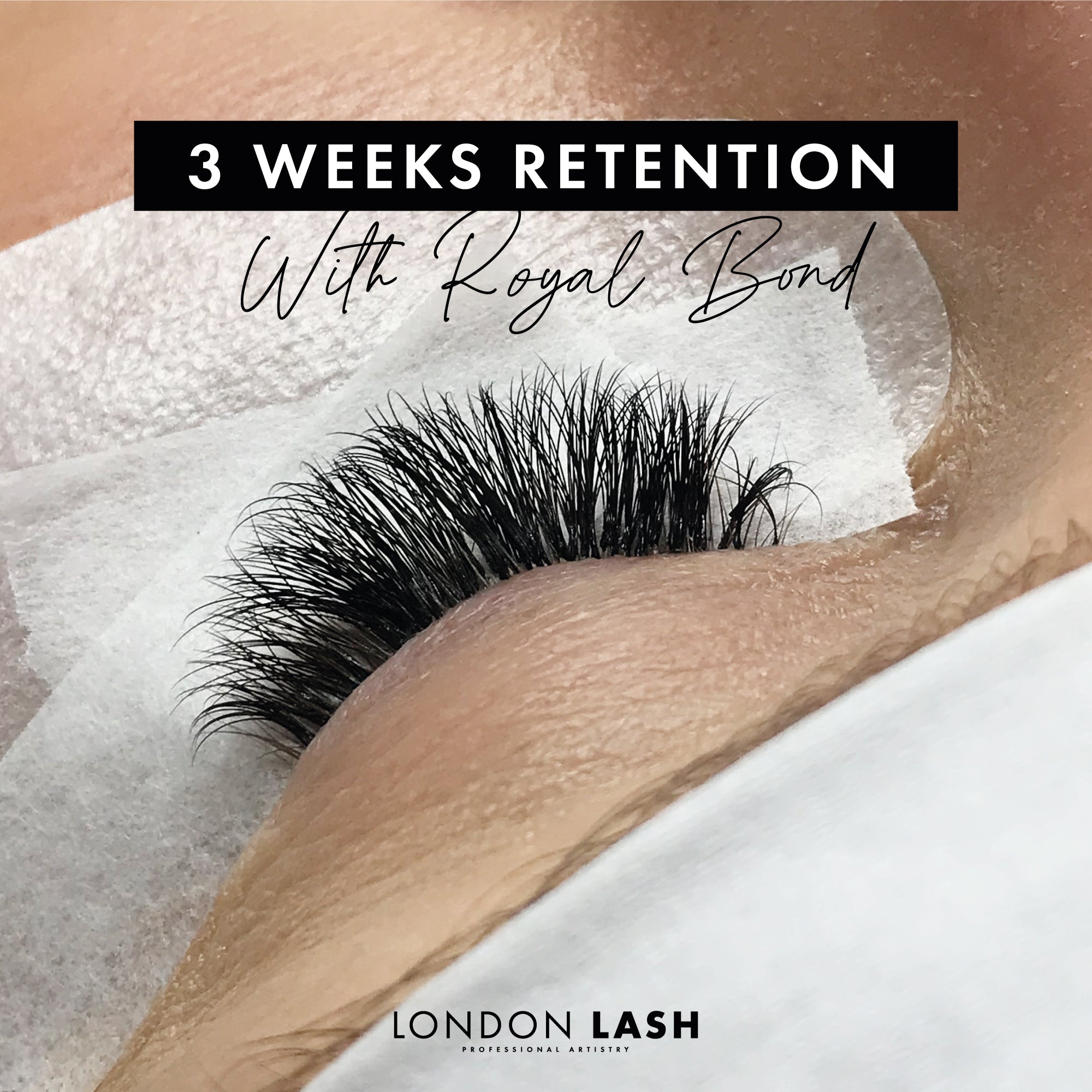 3 weeks of volume lash retention with Royal Bond Eyelash Extension Glue
