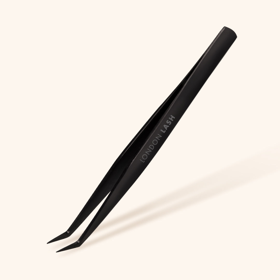 Fine Tip Volume Eyelash Extensions Tweezers - Black 