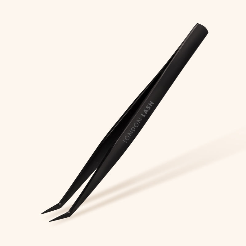 Fine Tip Volume Eyelash Extensions Tweezers - Black 