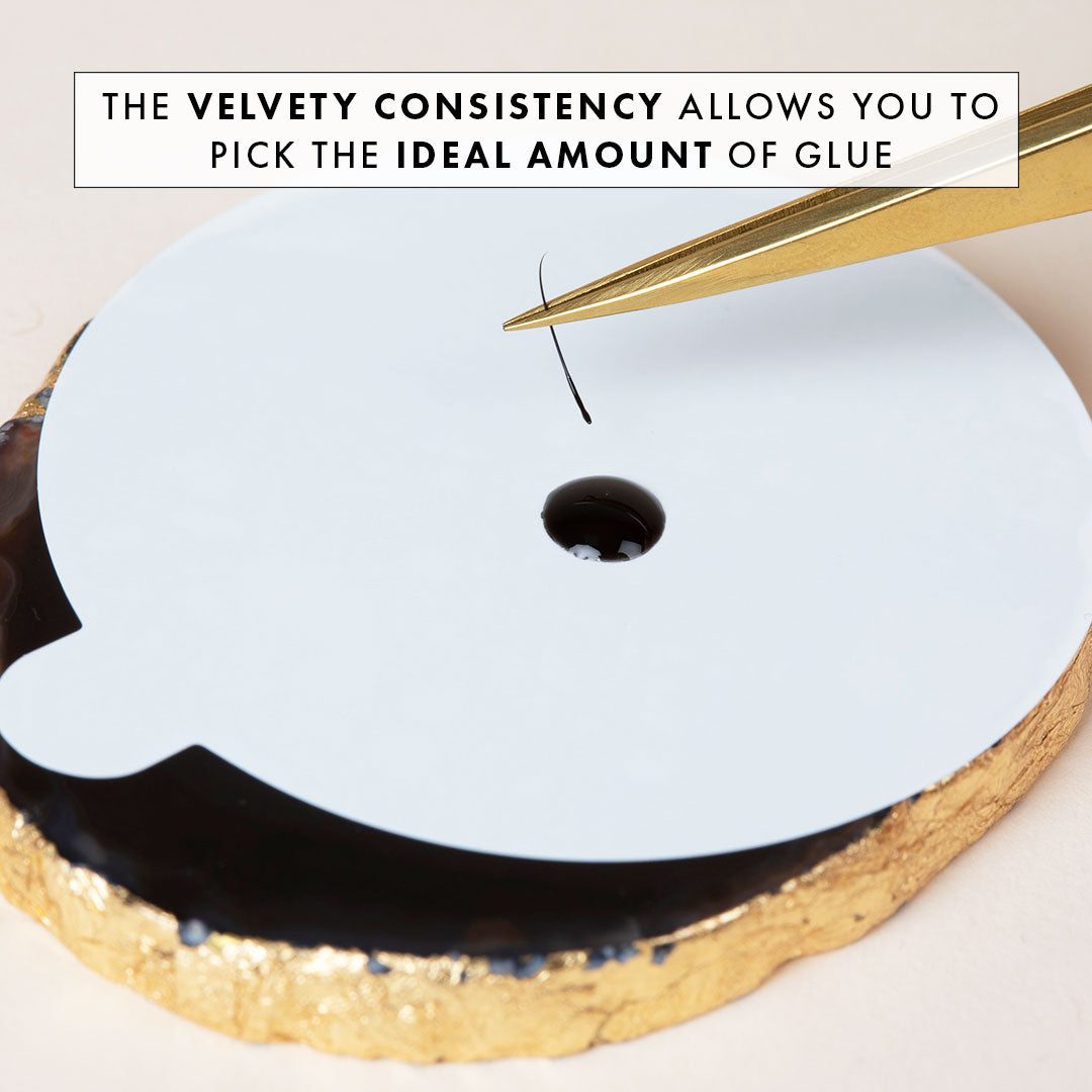 a drop of flexie on a jade stone sticker