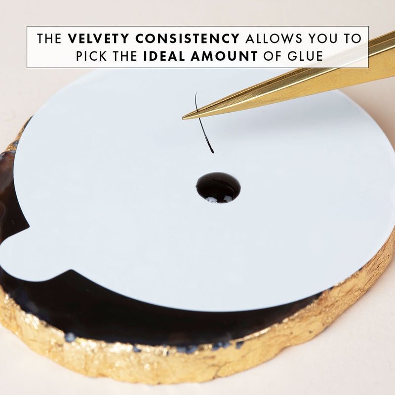 a drop of flexie on a jade stone sticker