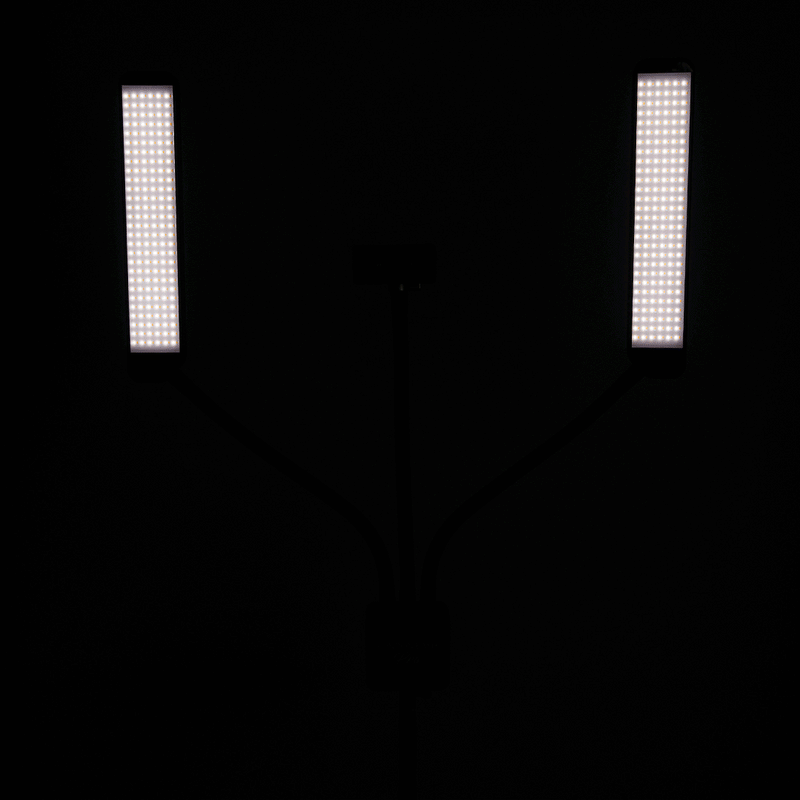 gif showing the different brightness stages on a glamcor multimedia, the Best Multimedia light for Lash Technicians, best multimedia light for beauty treatment