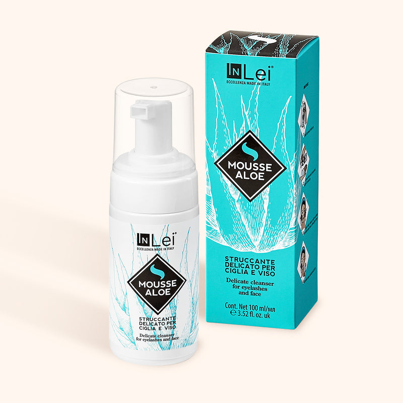 InLei® Delicate lash and brow shampoo Aloe Vera scent bottle and packaging