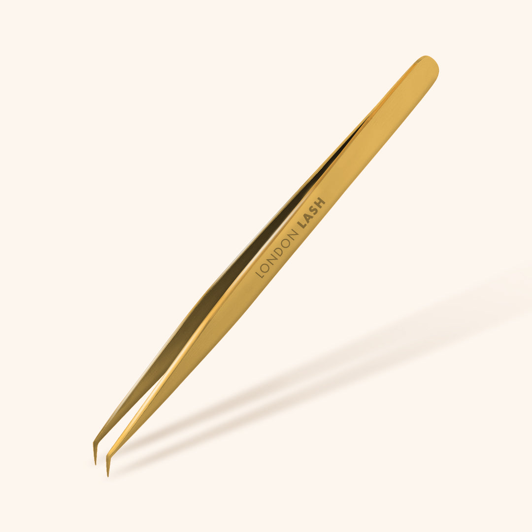 Gold Multifunctional Eyelash Extensions Tweezers