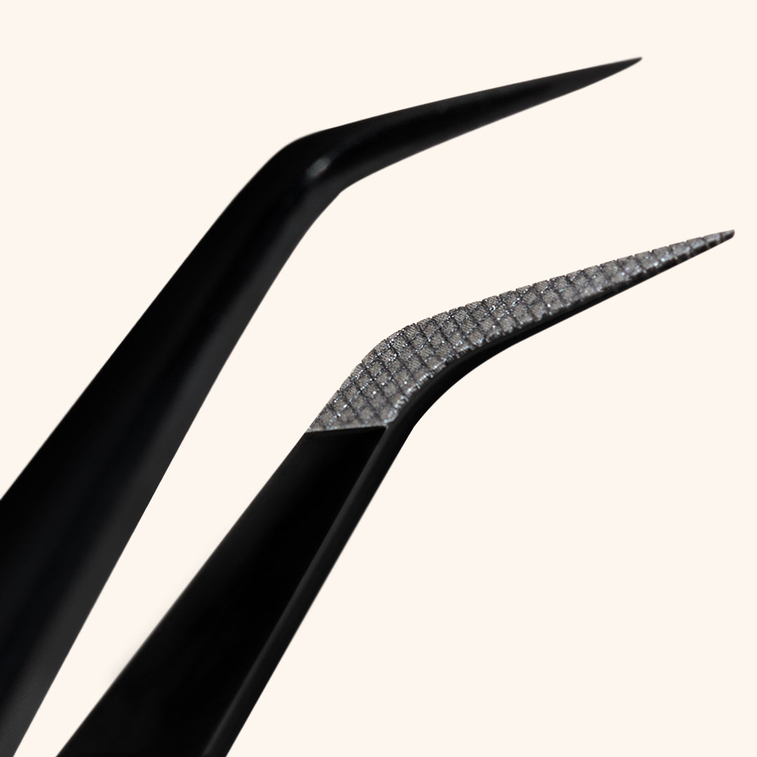 Fiber Tip Eyelash Extensions Tweezers for lash artists